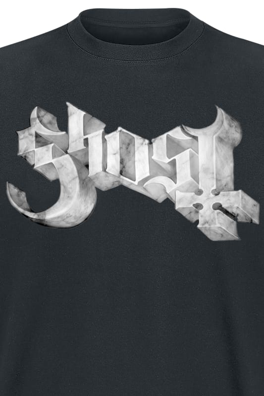 Ghost T-shirt - Marbel Logo - S tot M - voor Mannen - zwart