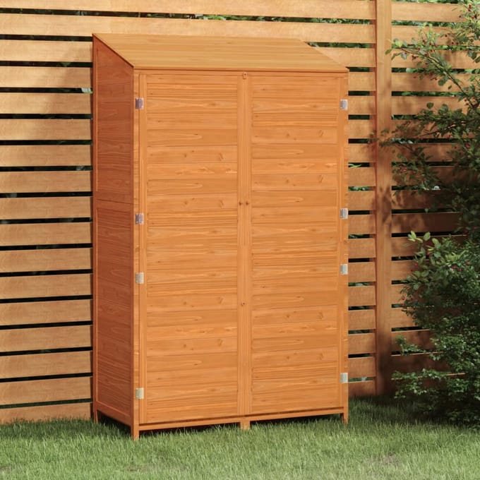 vidaXL - Tuinschuur - 102x52x174,5 - cm - massief - vurenhout - bruin