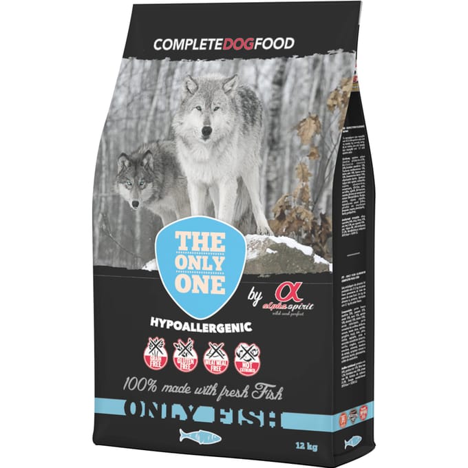 Alpha Spirit Wild Fish - Hondenvoer - 100% Verse Vis - 12 kg - Graanvrij & Koudgeperst - Hypoallergeen - Voor Alle Rassen