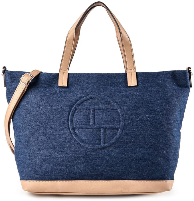 TOM TAILOR shopper schoudertas Gilda Zip Shopper Denim Blue donkerblauw