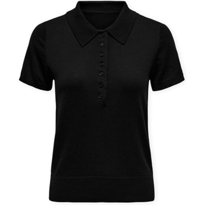 Polo Shirt Korte Mouw Only Polo Catherine - Black