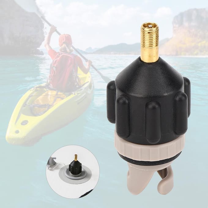 Opblaasbaar SUP Surfplank Ventiel Adapter Luchtpomp Converter Connector Boot Accessoires black