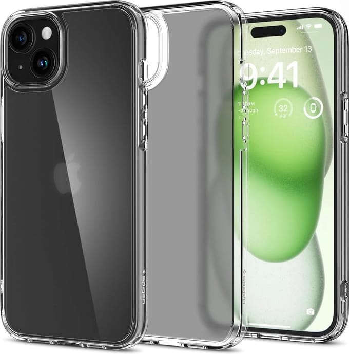 Spigen Ultra Hybrid Apple iPhone 15 Plus Hoesje Back Cover Frost Clear
