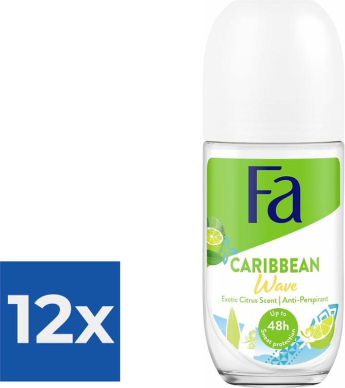 Fa Deo Roll-on - Caribbean Lemon - 50 ml. - Voordeelverpakking 12 stuks