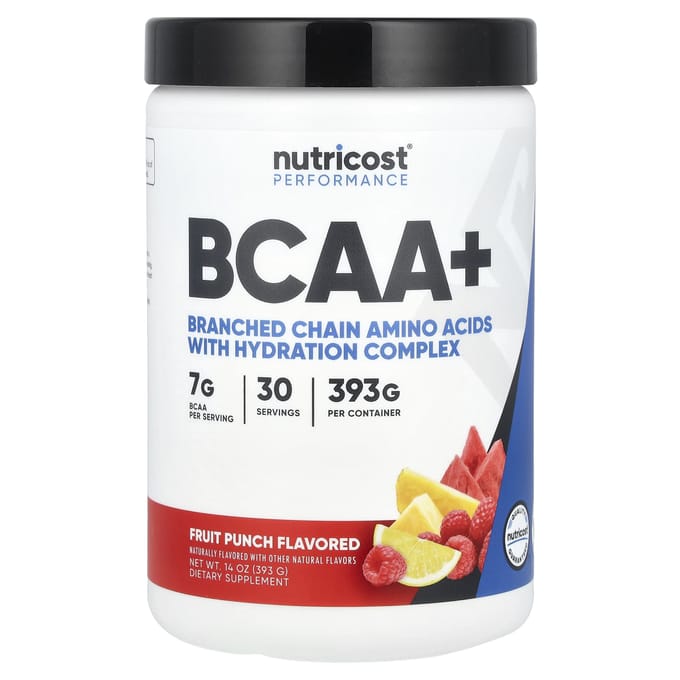 Nutricost, Performance Athlétique, BCAA+, Punch aux Fruits, 14 oz (393 g)