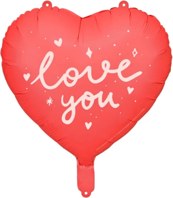 Partydeco - Folieballon Hart I Love You - 45 cm