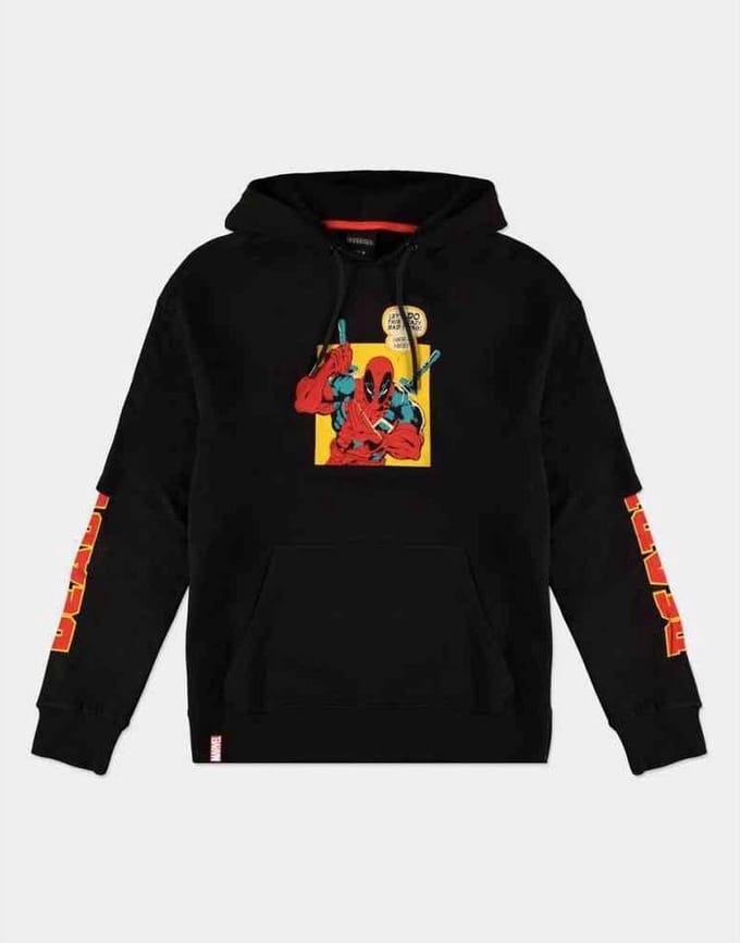 Deadpool Crazy Bad Things Mens Hoodie XL