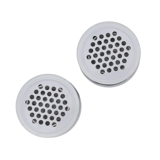 2 Stuks Ronde Ventilatieafdekking Wit Roestvrij Robuust Veelzijdig Luchtrooster Gaas Gatafdekking voor Huis Kast