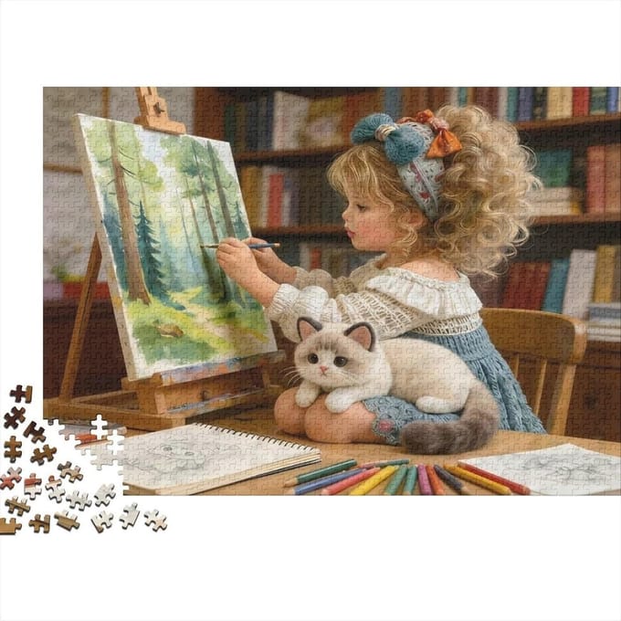 Puzzel 1000 Stukjes - Volwassen Puzzel Kinderspel - Ontspanning Thuis - Levendige Kleuren - 52 x 38 cm - Multicolor