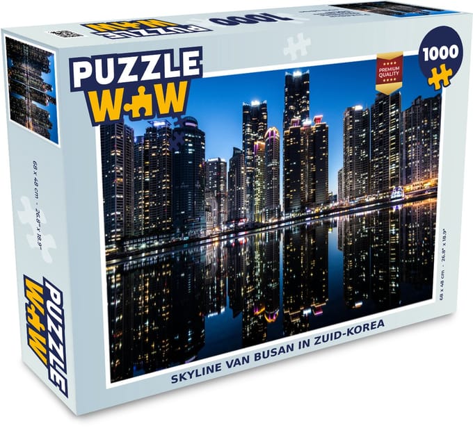 Puzzel Skyline van Busan in Zuid-Korea - Legpuzzel - Puzzel 1000 stukjes volwassenen