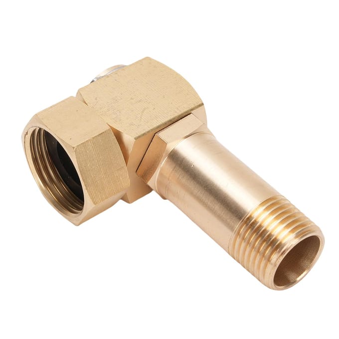 Tuinslang Adapter 1 Inch GHT Zinklegering Tuinslanghaspel Fitting Draaibare Elleboog Connector beige