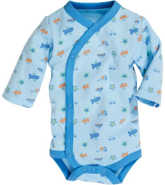 Schnizler Romper Wrap Body Blue Junior Blauw Maat 56