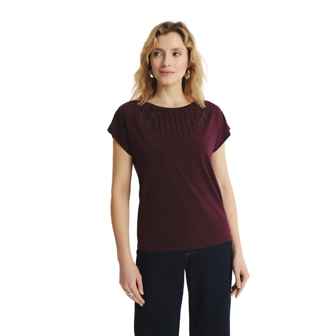 T-shirt versierd met een prachtige vrouw Greenpoint Regular January