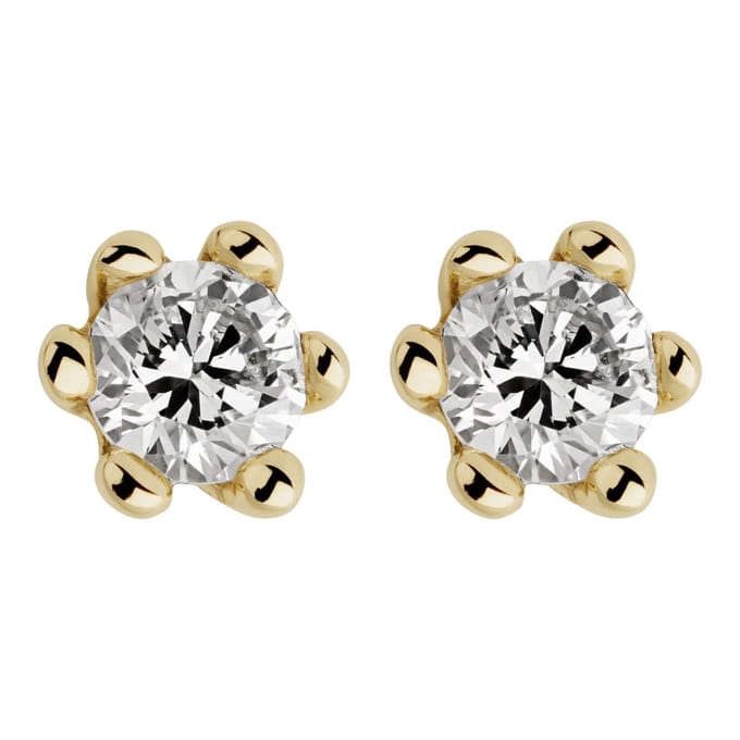 Orolino Ohrringe Gold 585 mit 2 echten Brillanten zus. 0,10ct.