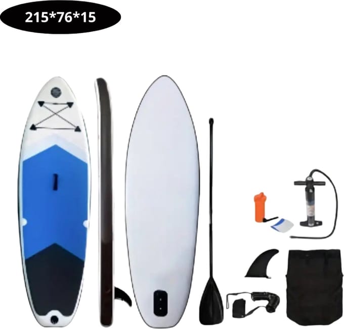 Livano Sup Board - Opblaasbaar - Supboard - Sup Boards - Paddle - Kayak - Blauw & Wit - 215 CM