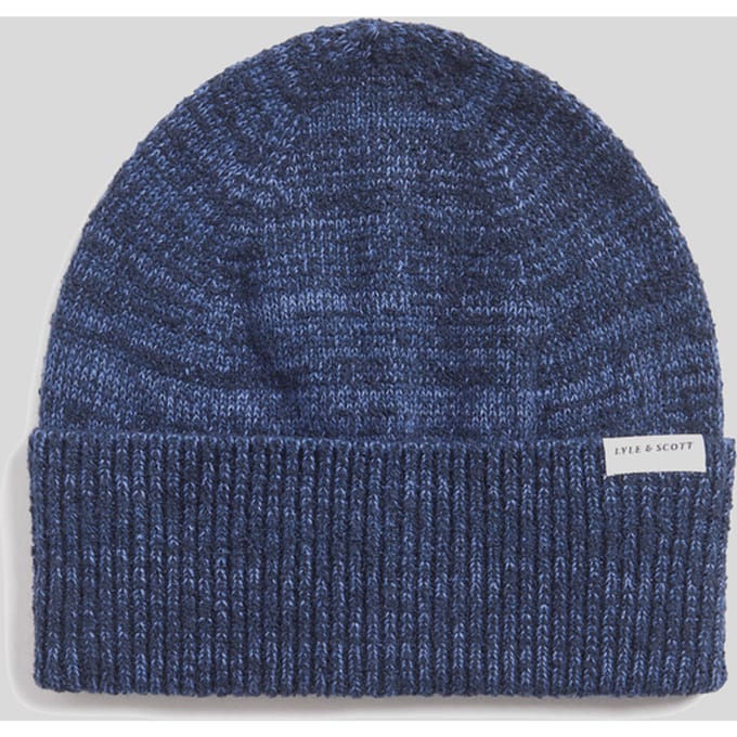 Lyle & Scott Multi Marl Beanie - Marineblauw