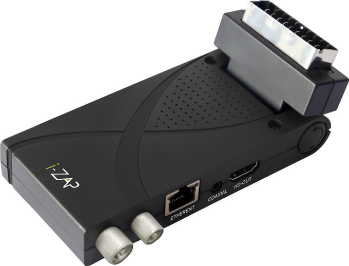 i-ZAP T375, Kabel, HD, DVB-T, DVB-T2, 10 Bit, HEVC, Zwart