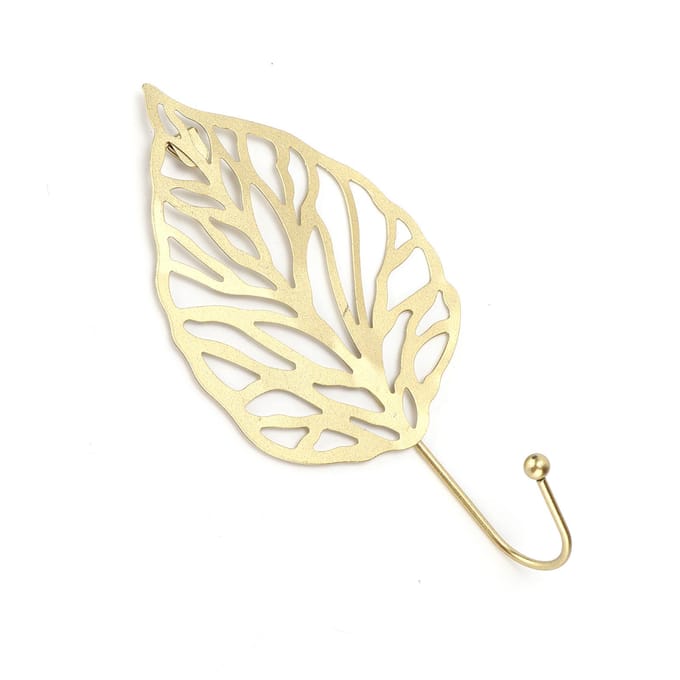 Metalen Haak Creatieve Mini Hanger Gouden Bladvormig Functioneel Stijlvol Handig voor Kast