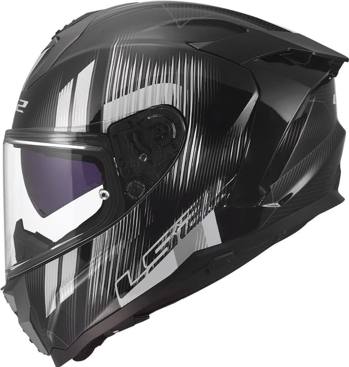 LS2 FF817 Challenger II helm Nitro glans zwart grijs