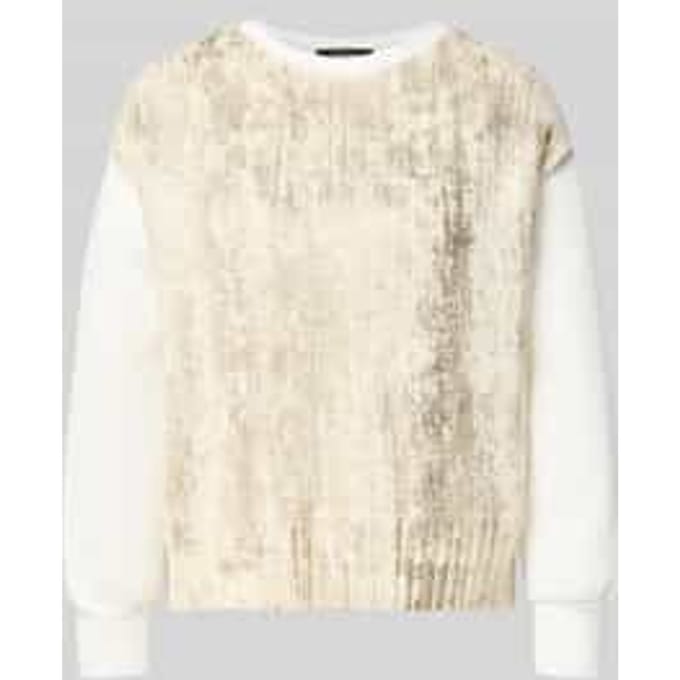 Regular fit sweatshirt van katoenmix met scheerwol