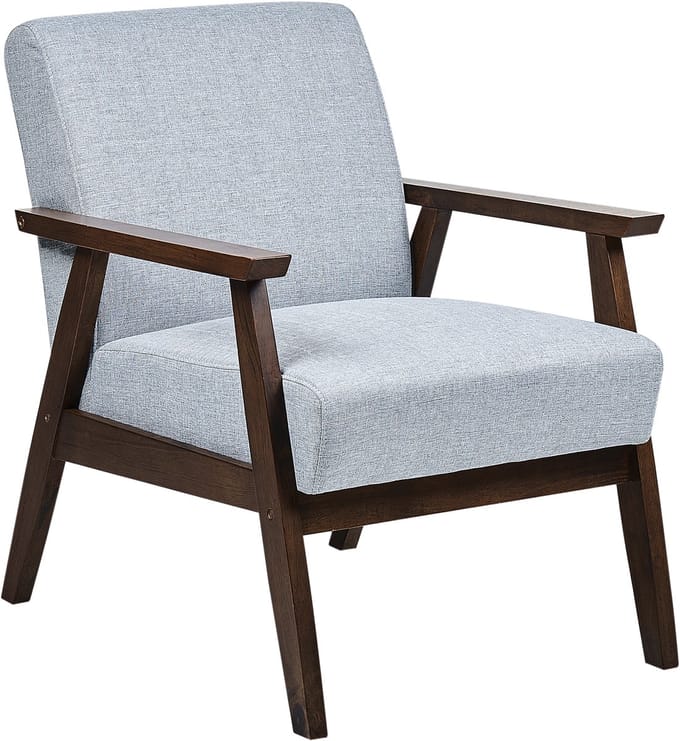 ASNES - Fauteuil - Grijs - Polyester