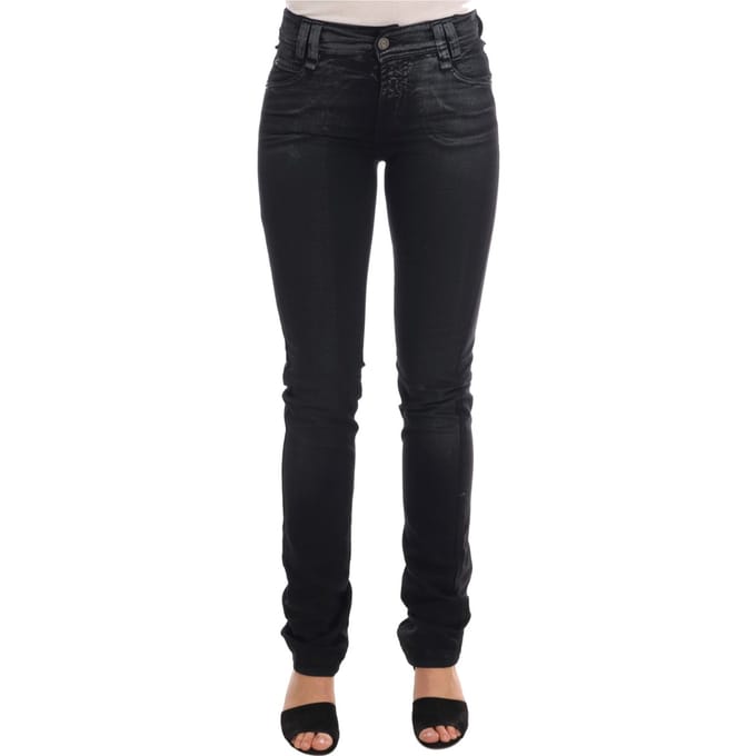 John Galliano damesspijkerbroek in Gray Wash katoen stretch regular fit