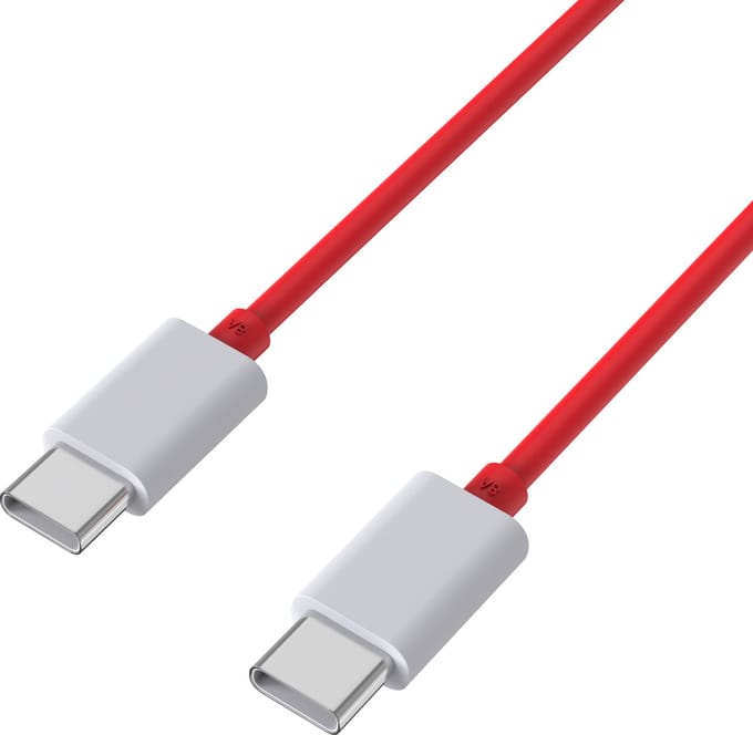 USB C naar USB C Snellader Kabel Rood - 1 meter - Oplaadkabel voor OnePlus 7T Pro / 7T / 7 Pro / 7 / 8 Pro / 8