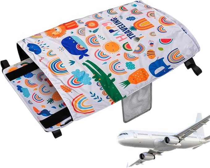 Vliegtuig Hangmat - Kinder Voetensteun - Comfortabel Reizen - Draagbare Slaaphulp - 44 x 79 cm - Wit