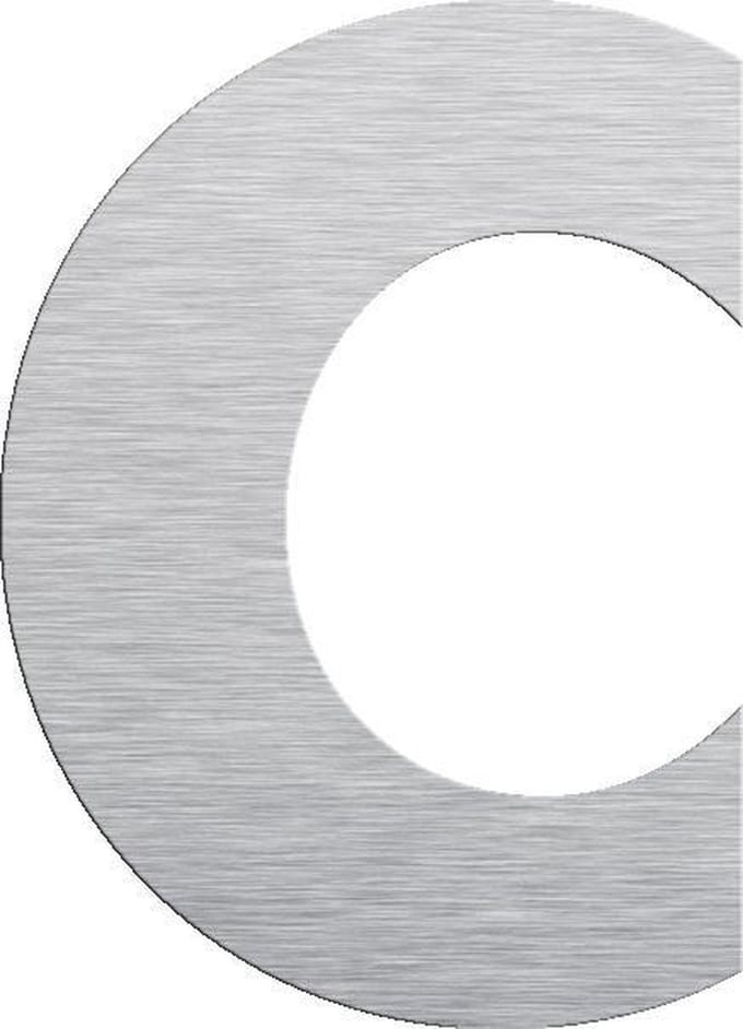 Huisnummer 9 cm - Letter a - RVS mat geborsteld