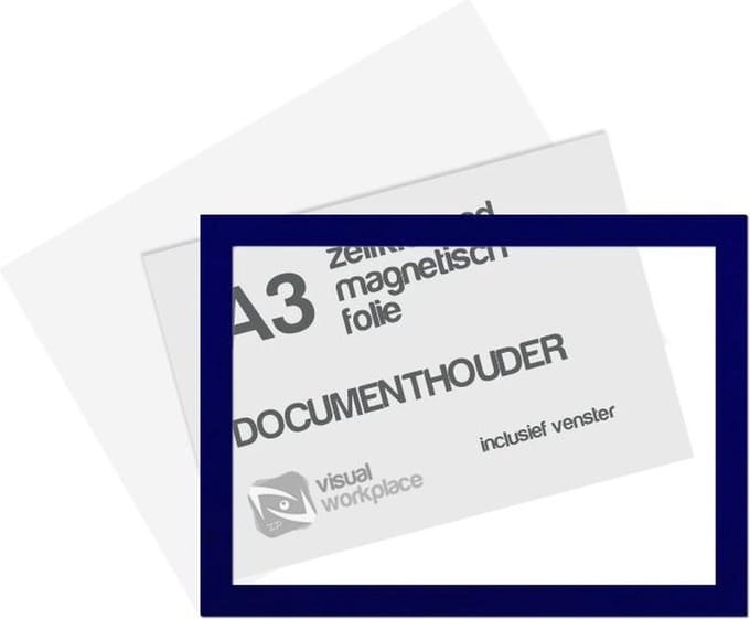 Zelfklevend magneet folie A3 (incl. magneetvenster) - Blauw