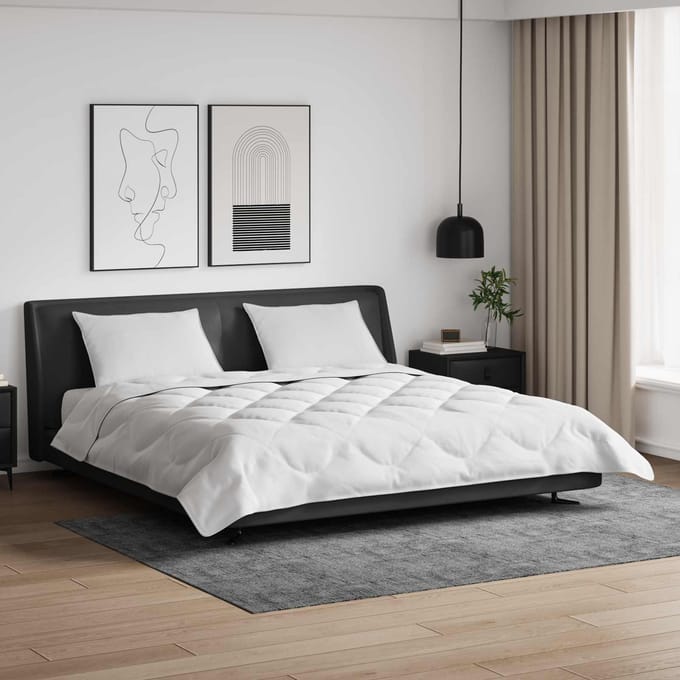 vidaXL - Dekbed - met - kussen - 3 - st - Wit - Microvezel