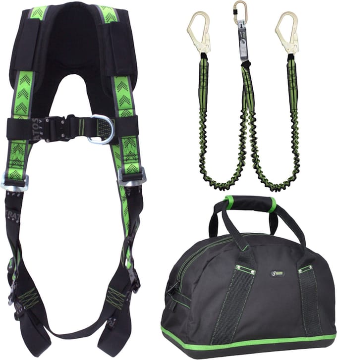 Kratos complete set valbeveiliging standaard-plus - Elastische Y-lijn 1,5m - Maat S-L