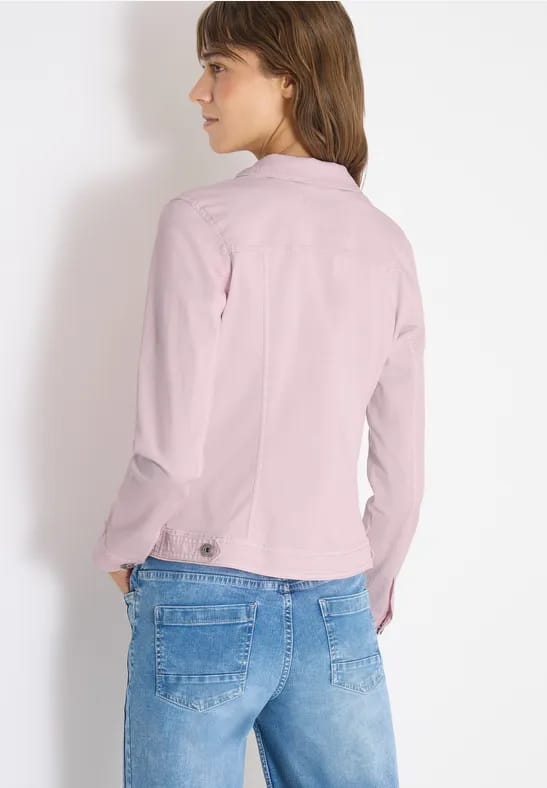 Denim jack in een gekleurde denim look