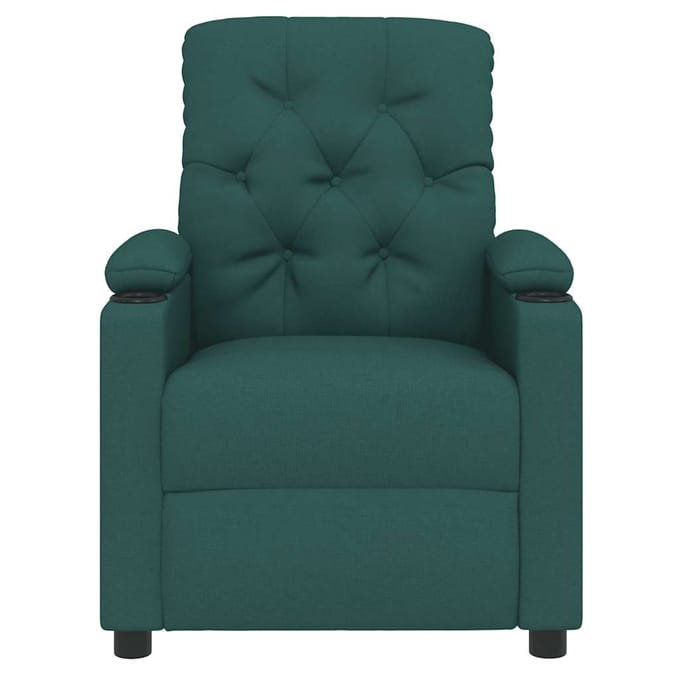vidaXL - Fauteuil - verstelbaar - stof - donkergroen