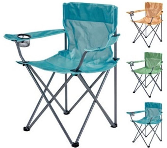 Redcliffs - opvouwbare stoel - geel - 51 x 42 x 81 cm - campingstoel -