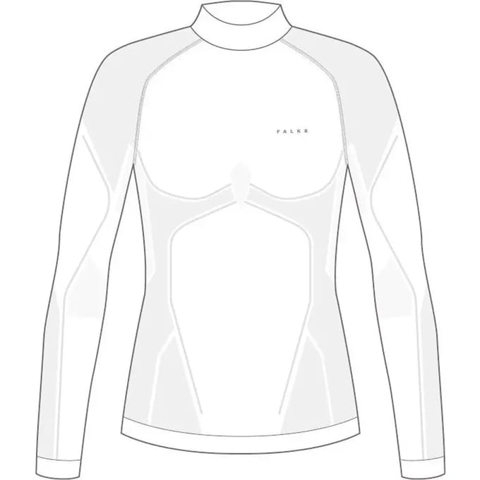 FALKE Warm Turtleneck sneldrogend functioneel functioneel shirt met lange mouwen dames wit - maat S