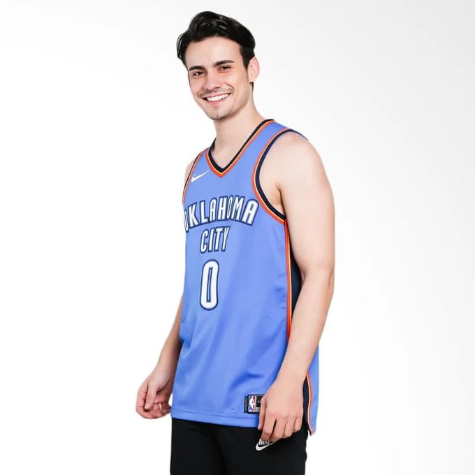 Nike Basketbalshirt Sneldrogend Heren Blauw 863033-403 2XL beige