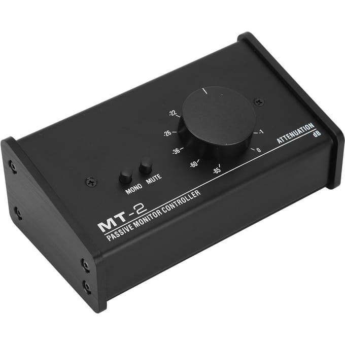 Passieve Monitor Controller XLR en 3,5mm Interface Grote Volumeknop Mute Controle Passief Stereo black