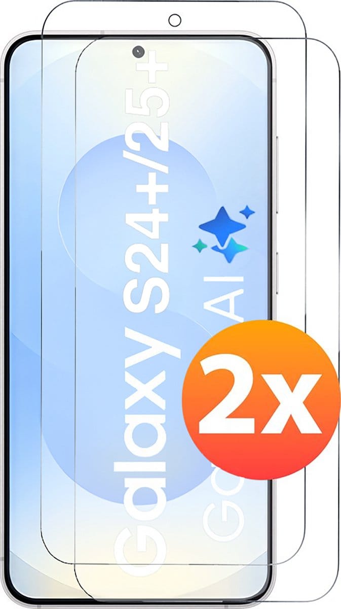 Screenprotector - Geschikt voor Samsung Galaxy S25 Plus Screen protector Tempered Gehard glas - 2 stuks beschermglas