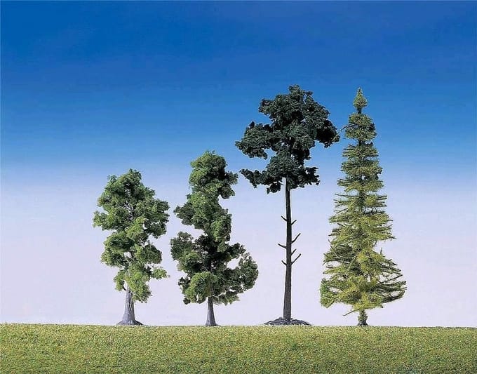90-150 mm Hoge Mix van Modelbomen voor Modelspoorbanen en Diorama's