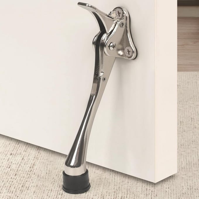 Robuuste Deurstopper 15.2 cm - Kickdown Deurvastzetter voor Onderkant Deur