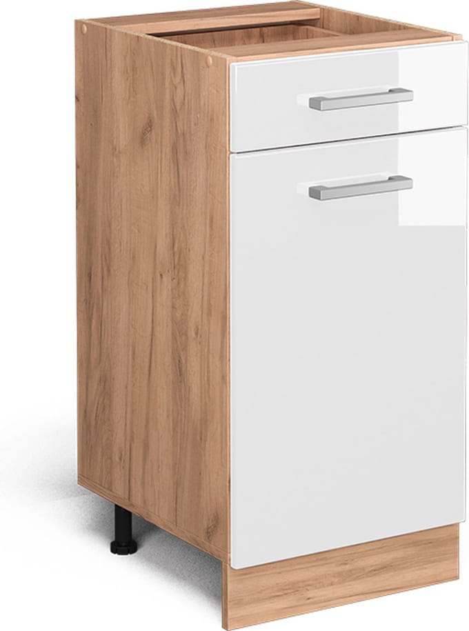 Vicco R-Line Keukenonderkast – 40 cm WB Marmer Wit Hoogglans