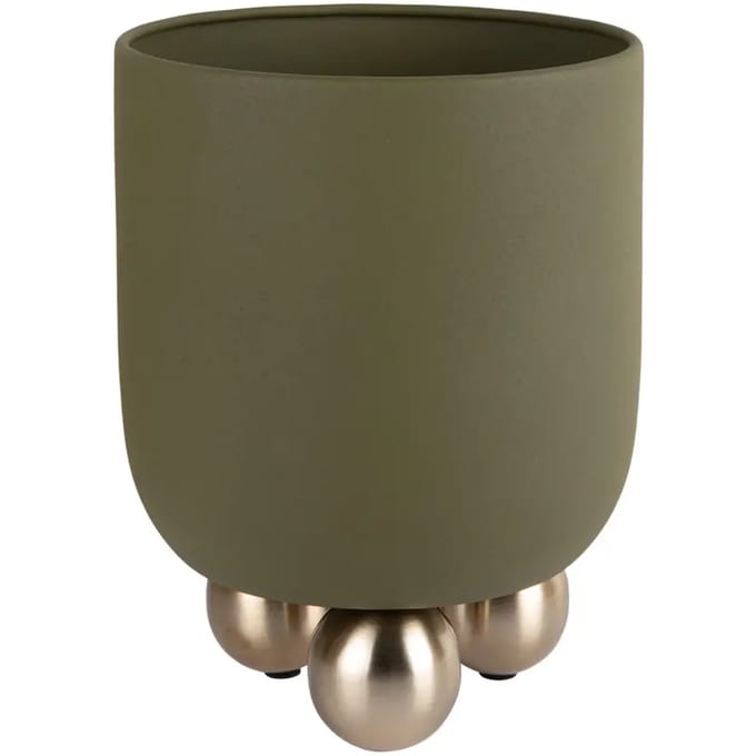 Present Time Bloempot Estilo Large - Groen - 26x26x32cm - Modern
