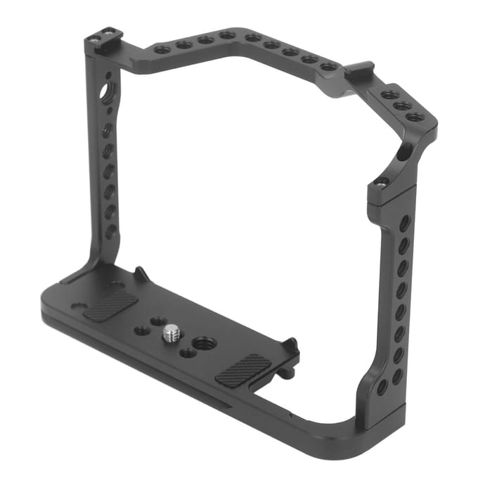 Camera Kooi voor 70D 80D 90D Aluminiumlegering Beschermende Camera Video Rig met 14 38 Inch Schroefdraad black