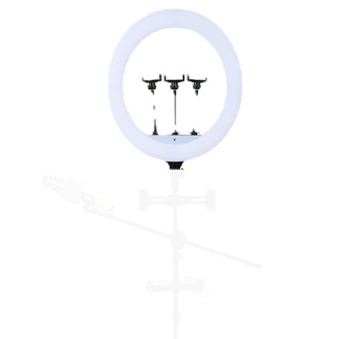 45 cm (18 inch) twee- LED   licht, studio continu licht voor fotografie en videovergaderingen white