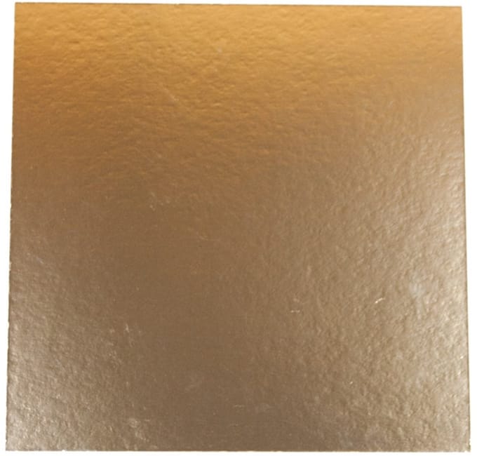 Taartkarton Vierkant Goud/Zwart 16x16cm 5st.
