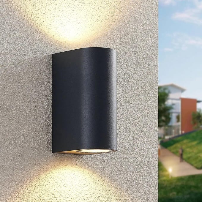 Bamled Wandlamp Buiten - Up & Down - IP44 - Zwart