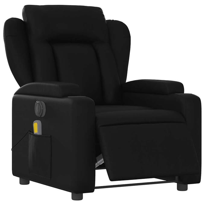 vidaXL - Massagestoel - verstelbaar - elektrisch - kunstleer - zwart