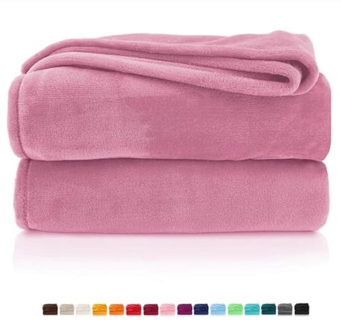 Fluffy Flannel Cuddly Blanket XXL - Warm and Soft Bedspread for Sofa - 220 x 240 cm