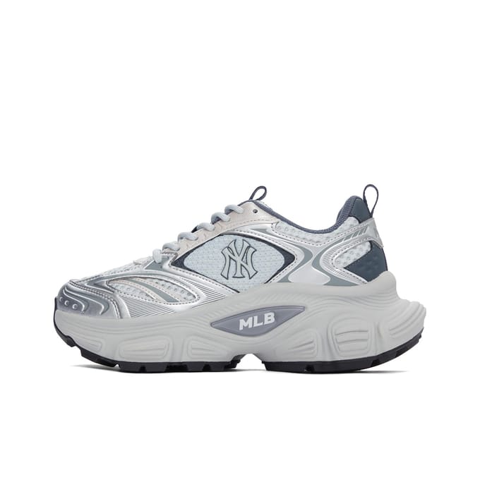 MLB Confortable Doux Polyvalent Mode Augmentant la Hauteur Basse Chaussures de Papa Baskets Unisexes Gris Clair 3ASHWD15N-50GRL 44 white